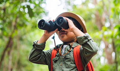 Pfadfinder besuchen die Wohnbereiche